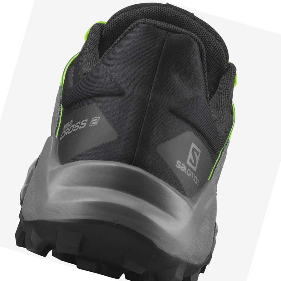 Tenis Para Trail Running Salomon WILDCROSS 2 Hombre Negros Verdes | MX 3521JPQ